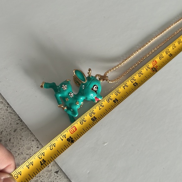 Betsey Johnson Style Necklace Multicolored Bambi Pendant Chain - Picture 11 of 11